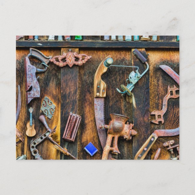 Cartão Postal Coleção antiga na parede (Frente)