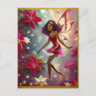 Cartão Postal Coleção Christmas Fairy Tom de Bege Natural Cabelo