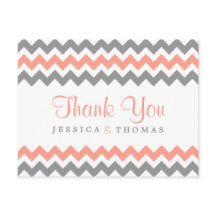 Coleção de Casamento Moderno Chevron - Rosa e Cinz