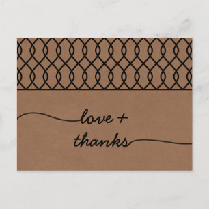 Cartão Postal Coleção de Casamentos de Kraft Whimsical Modern