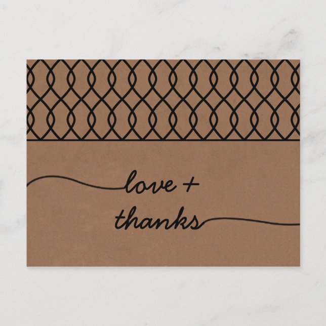 Cartão Postal Coleção de Casamentos de Kraft Whimsical Modern (Frente)