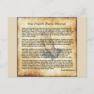 Cartão Postal Coleção de Orações Diárias Espanholas (cartã