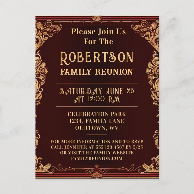 Cartão Postal Coleção de Reunião Familiar (Frente)