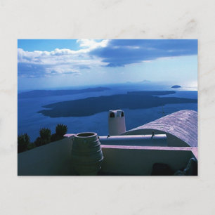 Cartão Postal Coleta de Fotos da Ilha Santorini