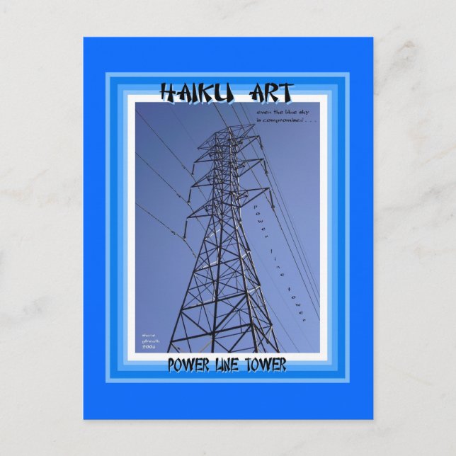 Cartão postal coletivo Haiku Art da Power Line Tow (Frente)