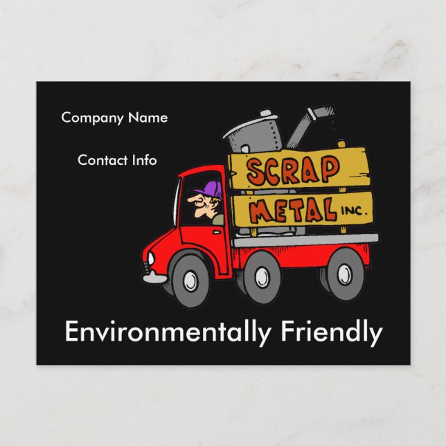 Cartão Postal Coletor de Metal de Sucata (Frente)