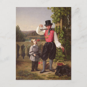 Cartão Postal Colhedores de Cerejas