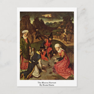 Cartão Postal Colheita De Manna Por Bouts Dieric