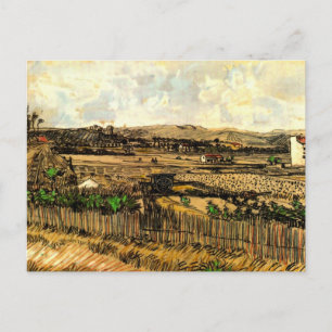 Cartão Postal Colheita em Provence Montmajour por Vincent van Go