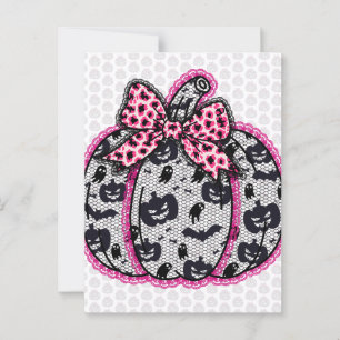 Cartão Postal Colhete Spooky Lace Halloween