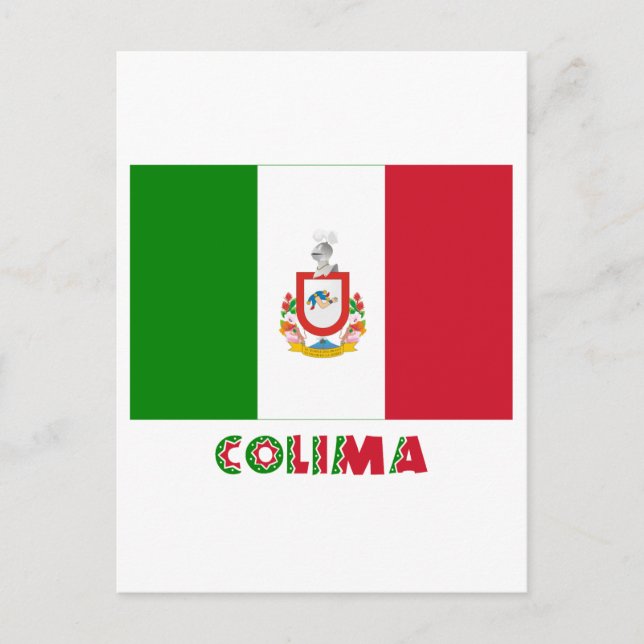 Cartão Postal Colima Não Oficial Flag (Frente)