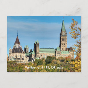Cartão Postal Colina do Parlamento no outono, Ottawa.