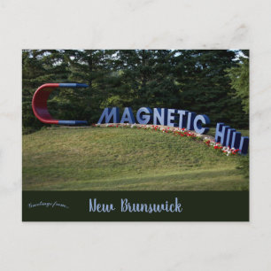 Cartão Postal Colina Magnética Moncton New Brunswick Canadá