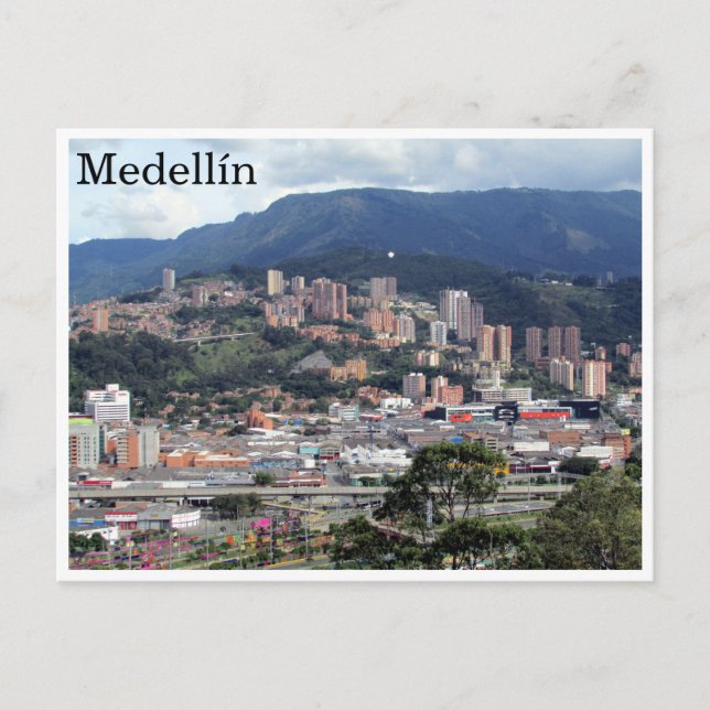 Cartão Postal colinas de medellín (Frente)