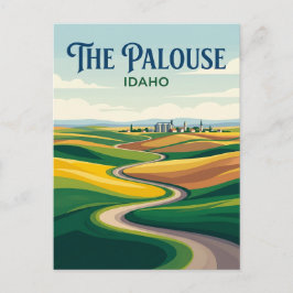 Cartão Postal Colinas Onduladas de Palouse Idaho