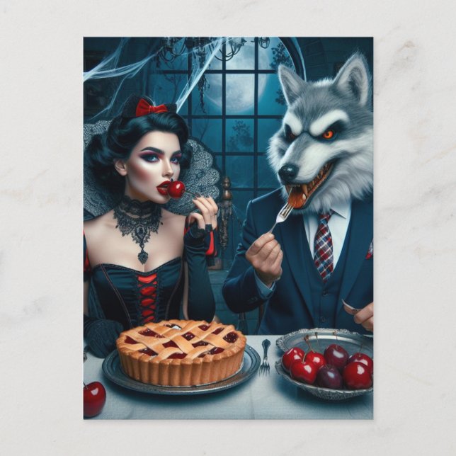 Cartão Postal Colisão de Fantasia Sombria (Frente)