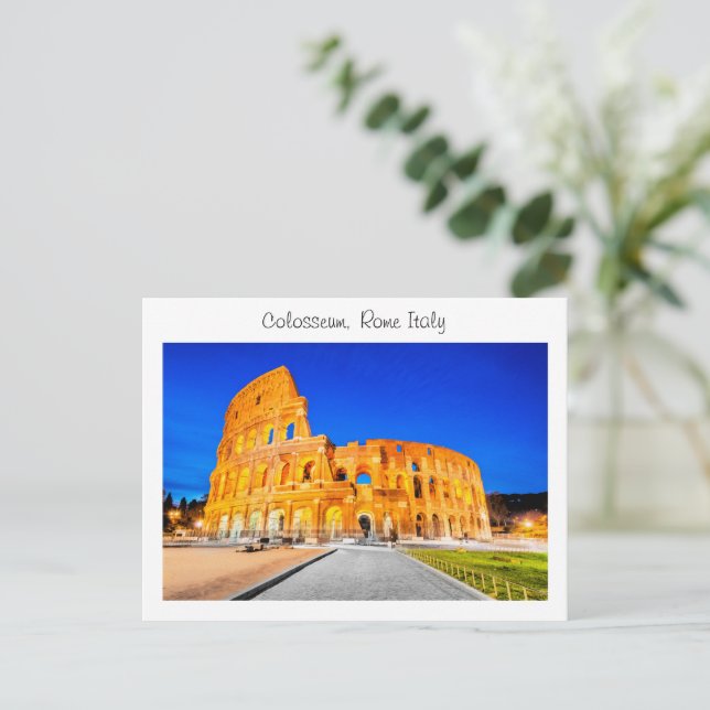 Cartão Postal Coliseu - Roma Itália (Em pé/Frente)