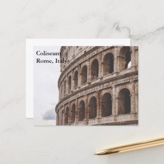 Cartão Postal Coliseu, Roma, Itália, Viagens vintage Turismo, Ad