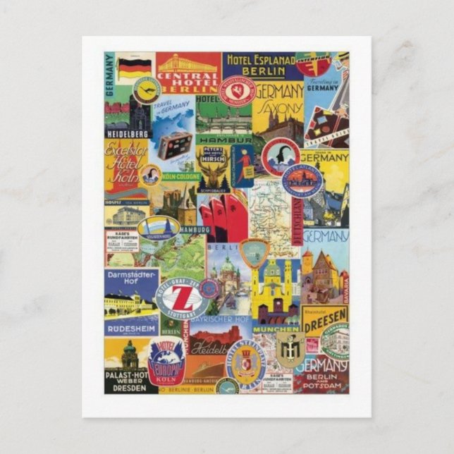 Cartão Postal Collage Allemagne (Frente)
