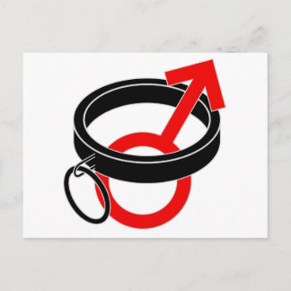 Cartão Postal Collared male symbol.