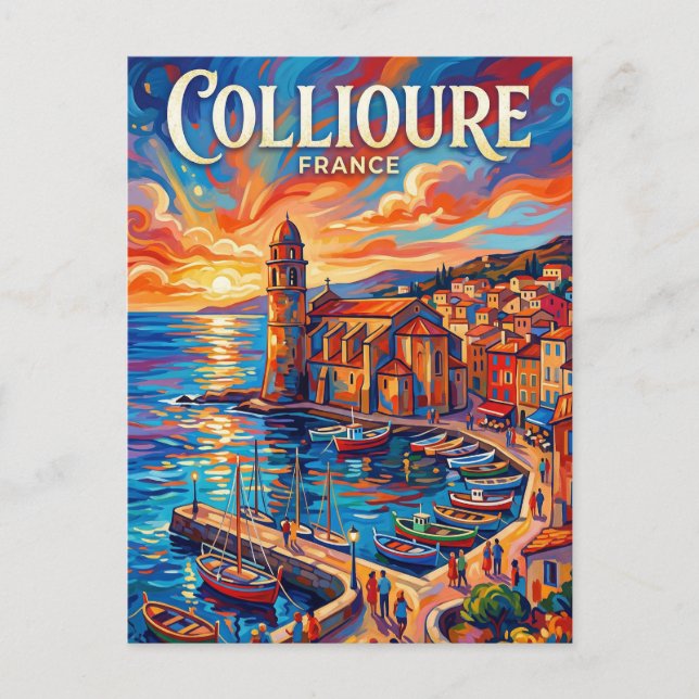 Cartão Postal Collioure França (Frente)