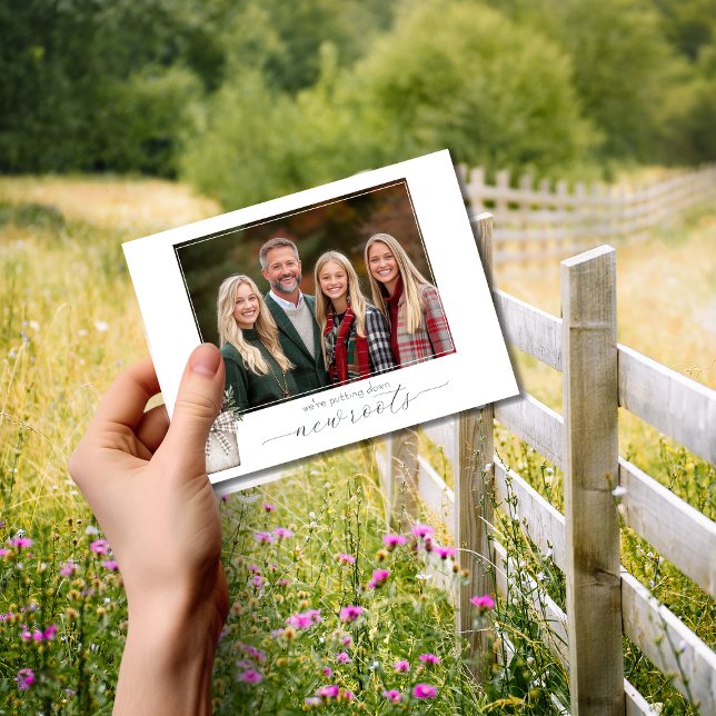 Cartão Postal Colocando novas raízes movendo o lançamento com fo (Criador carregado)