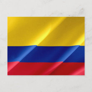 Cartão Postal Colômbia - Bandeira colombiana -