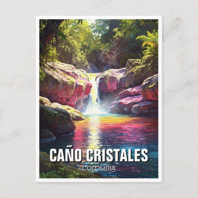 Cartão Postal Colombia Cano Cristales Viagem (Frente)