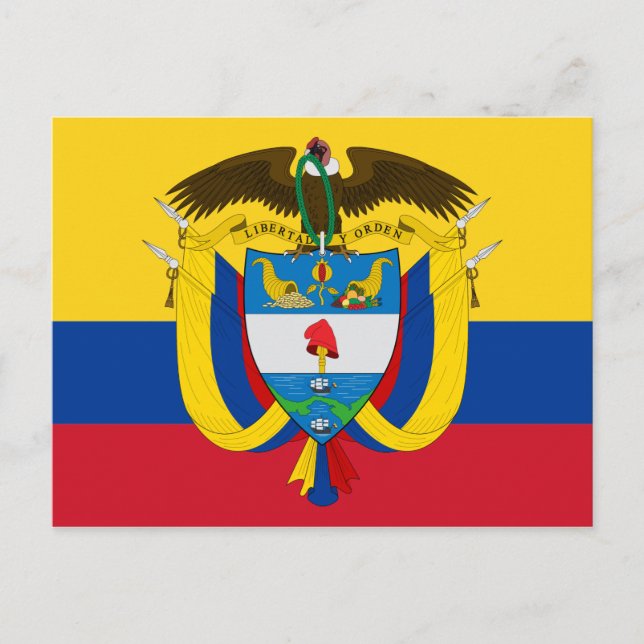 Cartão Postal colombia emblem (Frente)