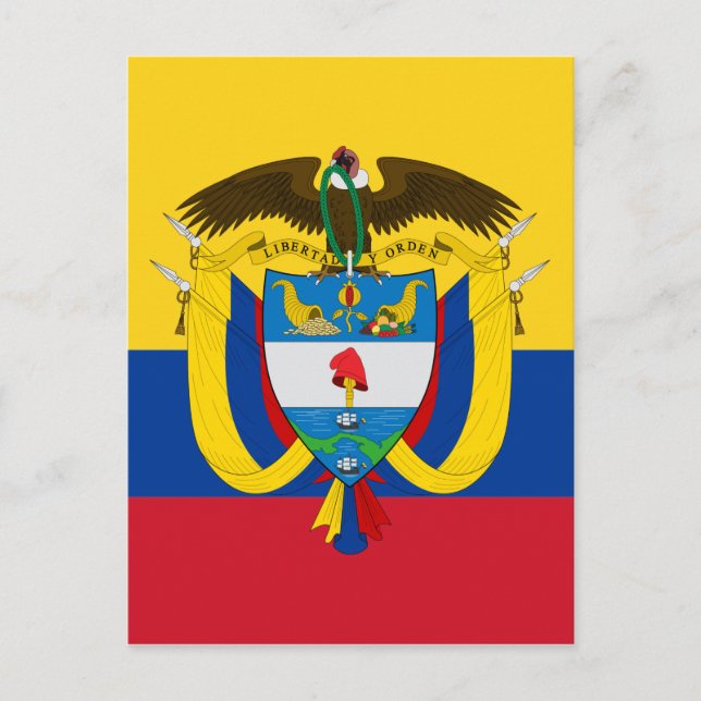 Cartão Postal colombia emblem (Frente)