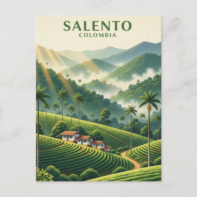 Cartão Postal Colombia Salento (Frente)