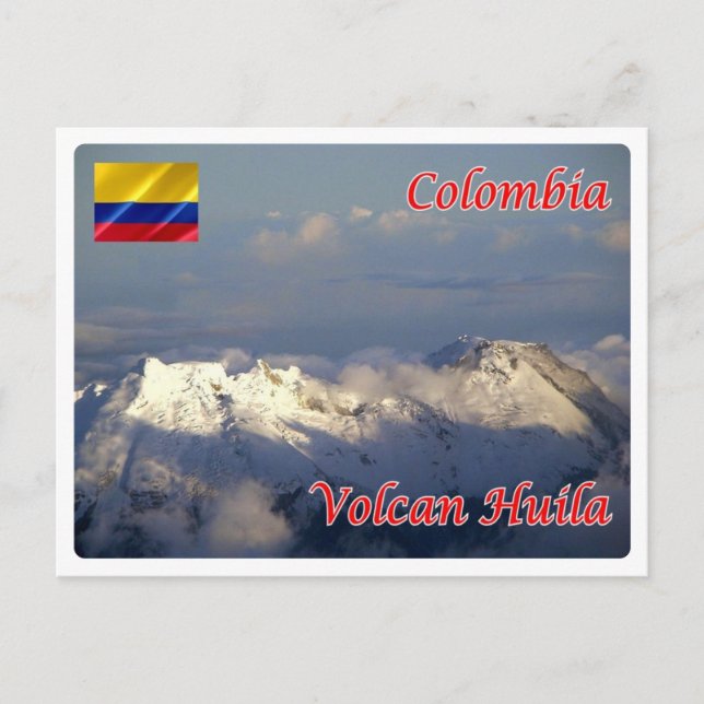 Cartão Postal Colômbia - Volcan Huila - (Frente)