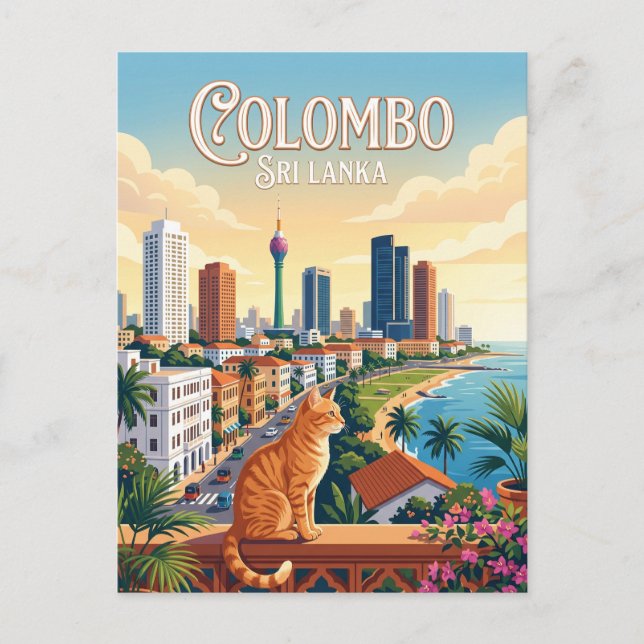 Cartão Postal Colombo Sri Lanka (Frente)