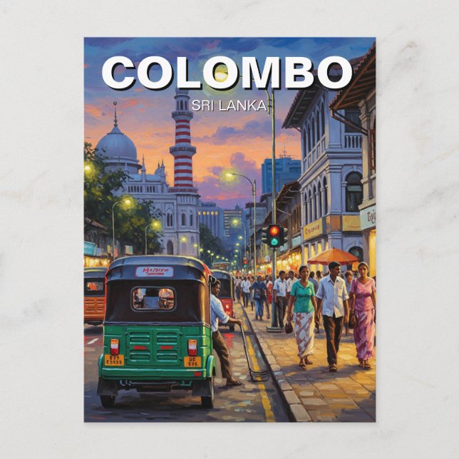 Cartão Postal Colombo Sri Lanka (Frente)