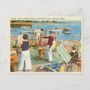Cartão Postal Colônia de Artistas Vintage Vista do Porto Scituat