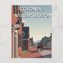 Cartão Postal Colonial Williamsburg Souvenir da Virgínia