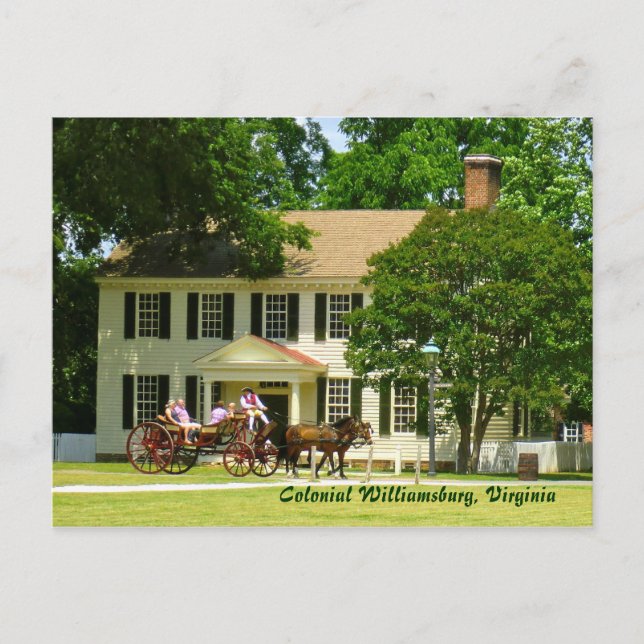 Cartão Postal Colonial Williamsburg, Virginia Postcard (Frente)