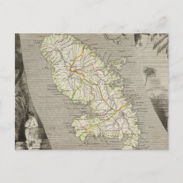 Cartão Postal Colônias Francesas Martinica (Frente)