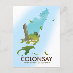 Cartão Postal Colonsay Inner Hebrides do poster de viagens da Es