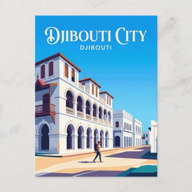 Cartão Postal Coloque Menelik Djibuti (Frente)