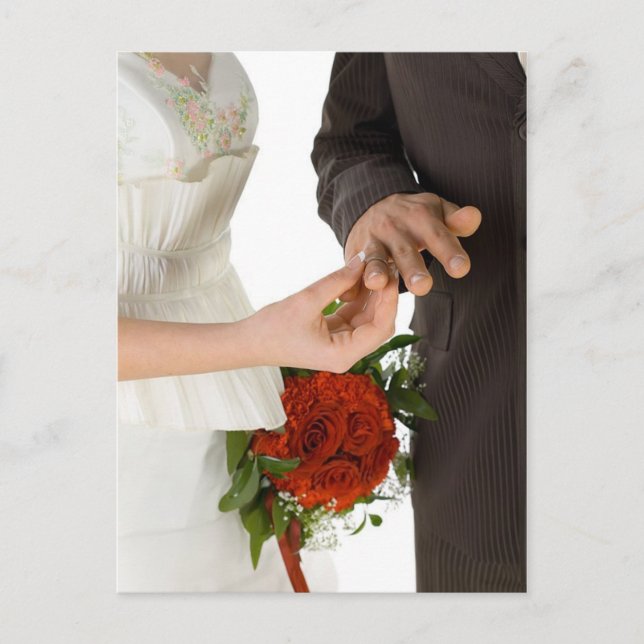 Cartão Postal Coloque o anel no dedo (Frente)