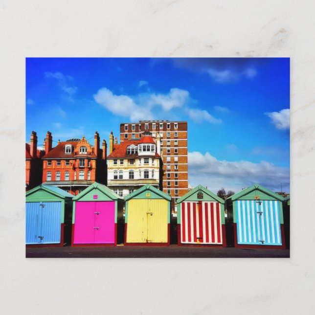 Cartão Postal Color - Brighton Beach Huts (Frente)