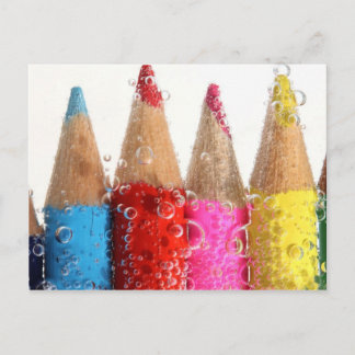 Cartão Postal Color Pencil in Soda Water