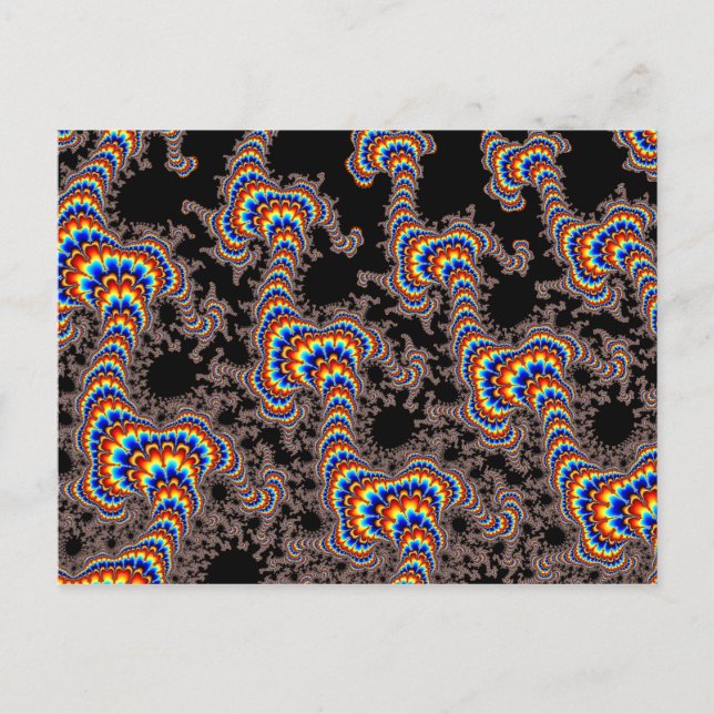 Cartão Postal Color Run - Arte Fractal (Frente)