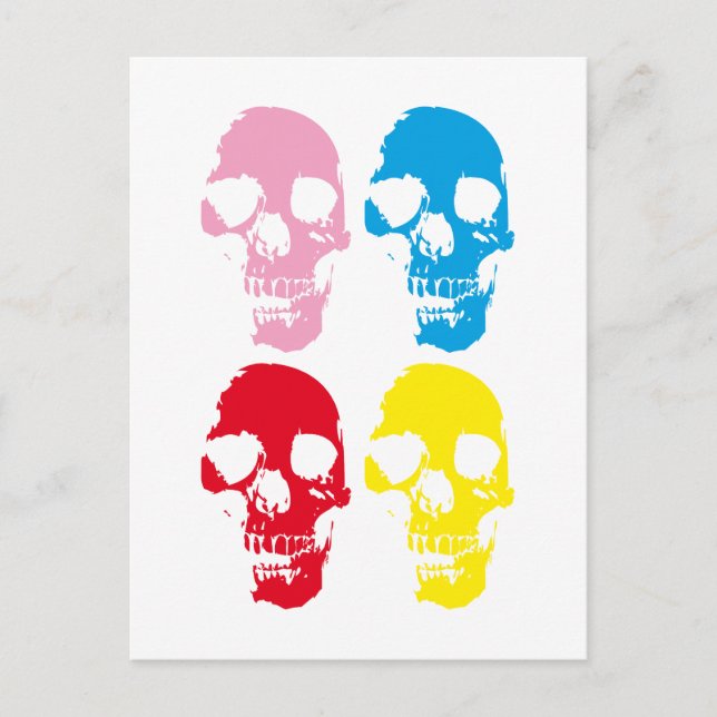 CARTÃO POSTAL COLOR SKULLS (Frente)