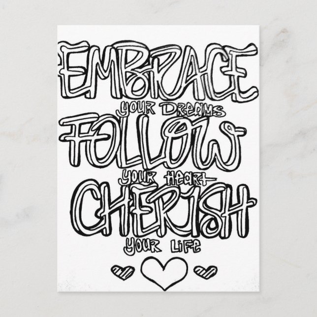 Cartão Postal Color your own postcard (Frente)