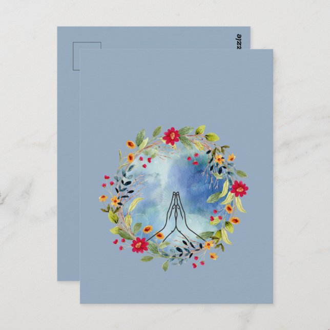 Cartão Postal Coloração aquosa das mãos (Frente/Verso)