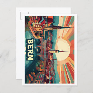 Cartão Postal Coloração artística de Berna Suiça