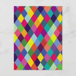 Cartão Postal Coloração da Moda Padrão - hipster primavera moder