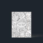 Cartão Postal Coloração de Árvores de Portas Zen Texto Personali<br><div class="desc">Texto personalizado colorido de cartão postal com árvores de rabisco congelado para relaxar a coloração para crianças ou adultos,  mude para citar seu favorito ou mantenha-o como está. Mande um cartão personalizado para seu amigo,  as árvores podem ter cores diferentes dependendo da estação.</div>